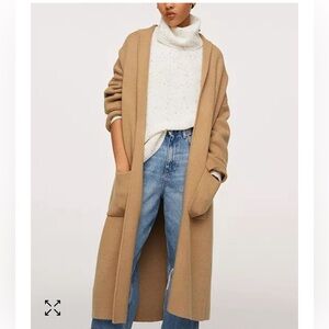 Mango oversized knit coat with pockets